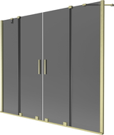 Mexen Velar Duo paravan de baie cu 2 uși glisante 180 x 150 cm, grafit, auriu periat - 896-180-000-42-55