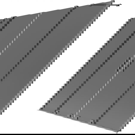 Mexen Velar Duo paravan cadă cu 2 uși glisante 180 x 150 cm, grafit, gri armat periat - 896-180-000-42-66