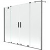 Mexen Velar Duo paravan de baie cu 2 aripi glisant 180 x 150 cm, transparent, gun metal - 896-180-000-02-95