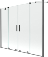 Mexen Velar Duo paravan de baie cu 2 aripi glisant 180 x 150 cm, transparent, gun metal - 896-180-000-02-95