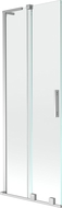 Mexen Velar L 2-szárnyas toló kádparaván 70 x 150 cm, átlátszó, króm - 896-070-003-01-01