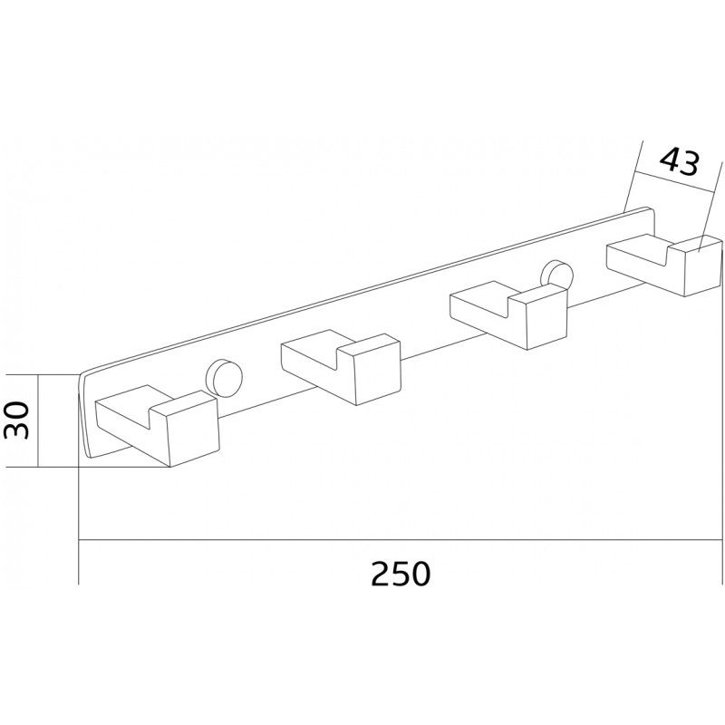 Mexen négyszeres törölköző akasztó, arany - 709264-50