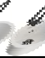 Mexen Diego chiuvetă din granit cu 1 compartiment și baterie bucătărie Elia, alb - 6512-20-670101-70