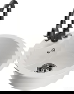 Mexen Diego egytálcás gránit mosogató Elia konyhai csapteleppel, fehér - 6512-20-670101-70