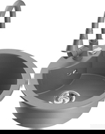 Mexen Diego chiuvetă de bucătărie din granit cu o cuvă și baterie Elia, gri - 6512-71-670101-71