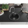 Mexen Diego chiuvetă de granit cu 1 compartiment cu baterie de bucătărie Elia, negru picurat - 6512-76-670101-00
