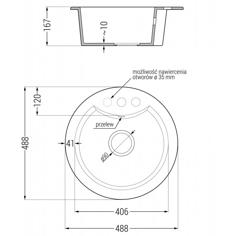 Mexen Diego chiuvetă de bucătărie din granit cu 1 compartiment și baterie Elia, negru cu pete - 6512-76-670101-50
