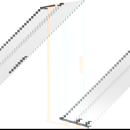 Mexen Velar L paravan de cadă, culisant, cu 2 panouri, 70 x 150 cm, transparent, aur roz - 896-070-003-01-60