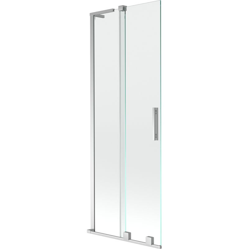 Mexen Velar L paravan de cadă 2 panouri culisante 75 x 150 cm, transparent, crom - 896-075-003-01-01