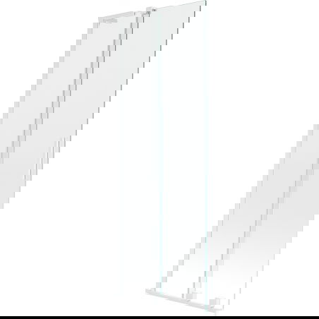 Mexen Velar L fürdőkád-partíció, 2-szárnyú tolóajtós 75 x 150 cm, átlátszó, fehér - 896-075-003-01-20