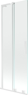 Mexen Velar L paravan pentru cadă, culisant cu 2 aripi 75 x 150 cm, transparent, alb - 896-075-003-01-20