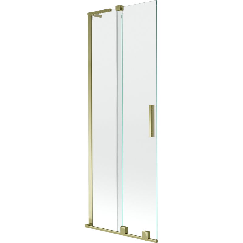 Mexen Velar L paravan de cadă dublu culisant 75 x 150 cm, transparent, auriu - 896-075-003-01-50
