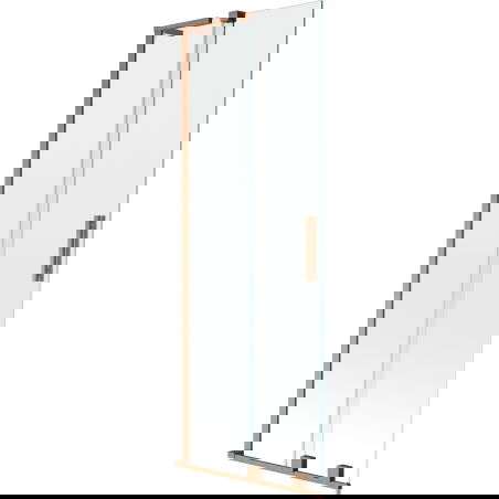 Mexen Velar L perete de cadă cu 2 uși glisante 75 x 150 cm, transparent, cupru periat - 896-075-003-01-65