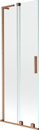 Mexen Velar L perete de cadă cu 2 uși glisante 75 x 150 cm, transparent, cupru periat - 896-075-003-01-65