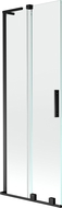 Mexen Velar L kád paraván 2-szárnyú tolóajtóval 75 x 150 cm, átlátszó, fekete - 896-075-003-01-70