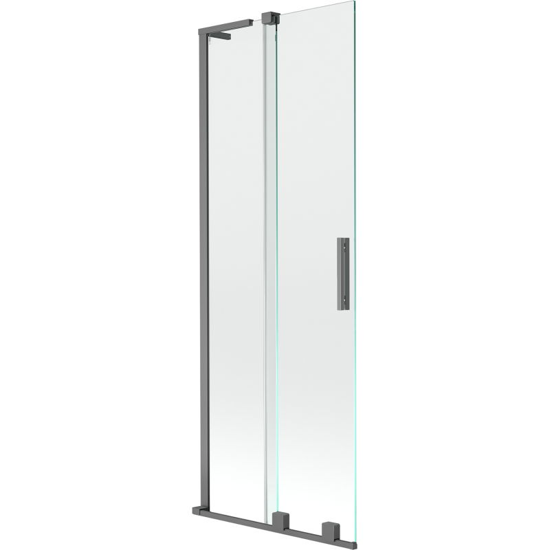 Mexen Velar L paravan de baie cu 2 uși glisante 75 x 150 cm, transparent, gun metal - 896-075-003-01-95