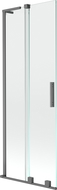 Mexen Velar L paravan cadă 2-leaf culisant 75 x 150 cm, transparent, gun metal - 896-075-003-01-95