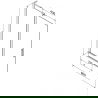 Mexen Velar L paravan cadă 2-panouri glisante 80 x 150 cm, transparent, crom - 896-080-003-01-01