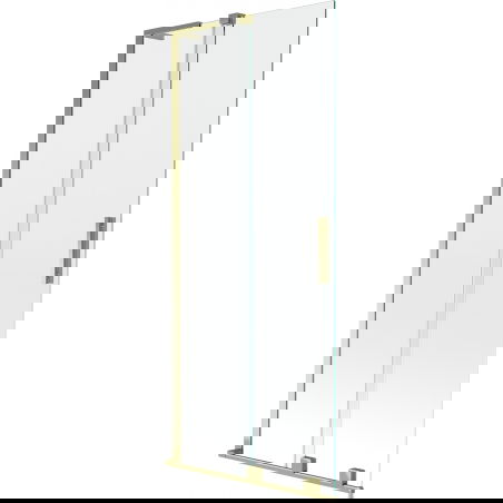 Mexen Velar L kétszárnyú toló zuhanyfal 80 x 150 cm, átlátszó, arany - 896-080-003-01-50