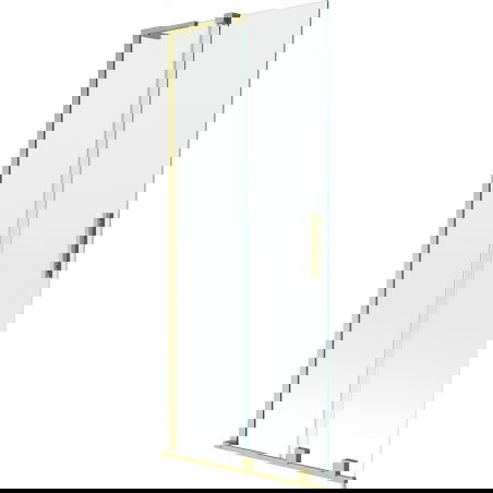 Mexen Velar L paravan de baie 2-panou glisant 80 x 150 cm, transparent, auriu periat - 896-080-003-01-55