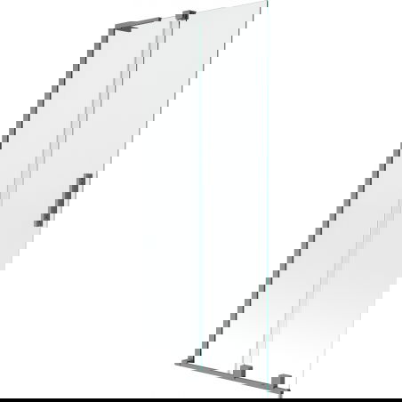 Mexen Velar L kétrészes, 80 x 150 cm-es, átlátszó, gun metal zuhanyfal - 896-080-003-01-95