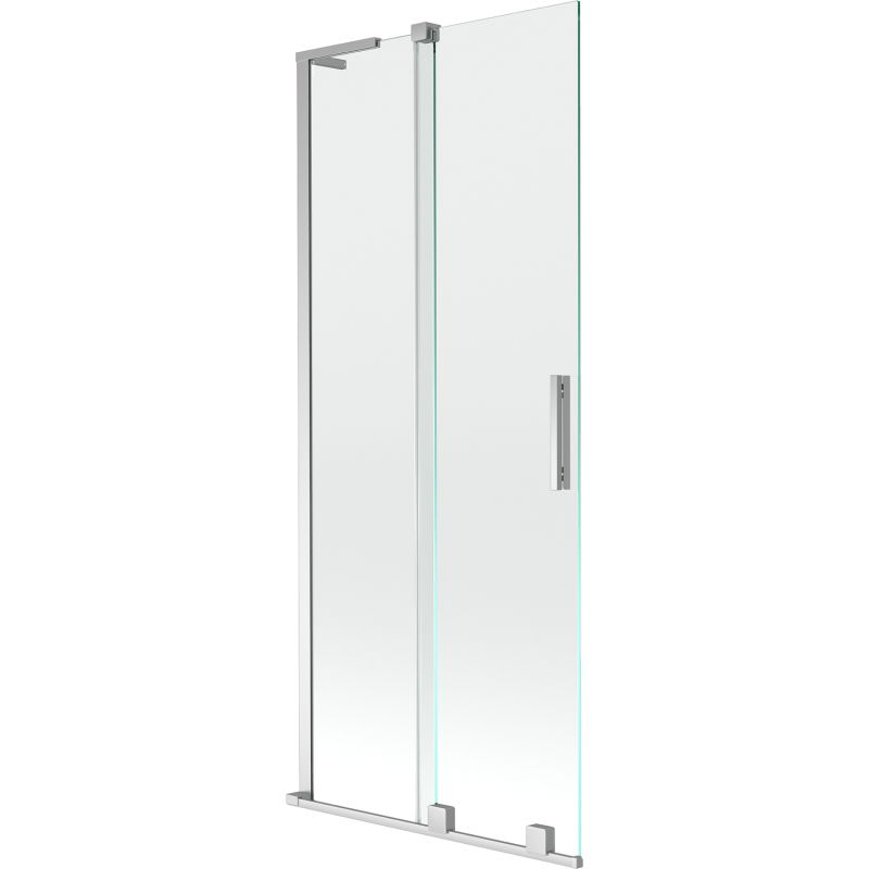 Mexen Velar L paravan de cadă cu 2 panouri culisante 85 x 150 cm, transparent, crom - 896-085-003-01-01