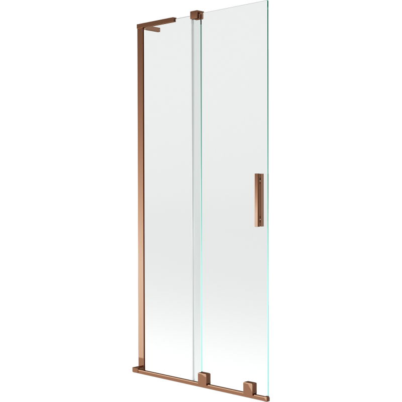 Mexen Velar L paravan pentru cadă cu 2 canaturi glisante 85 x 150 cm, transparent, aur roz - 896-085-003-01-60