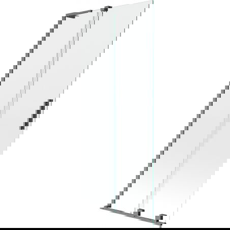 Mexen Velar L panou de baie 2-canate glisant 85 x 150 cm, transparent, gri închis periat - 896-085-003-01-66
