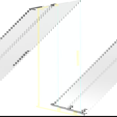 Mexen Velar L kétpaneles, kétszárnyú, 90 x 150 cm-es átlátszó arany fürdőkádparaván - 896-090-003-01-50