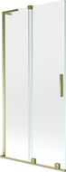 Mexen Velar L paravan cadă cu 2 aripi culisante 90 x 150 cm, transparent, auriu - 896-090-003-01-50