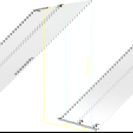 Mexen Velar L paravan cadă 2 uși culisante 90 x 150 cm, transparent, auriu periat - 896-090-003-01-55