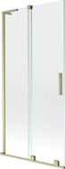 Mexen Velar L paravan cadă 2 uși culisante 90 x 150 cm, transparent, auriu periat - 896-090-003-01-55