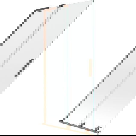 Mexen Velar L kádparaván 2-szárnyú toló 90 x 150 cm, átlátszó, rózsaarany - 896-090-003-01-60