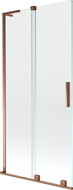 Mexen Velar L paravan de cadă cu 2 uși glisante 90 x 150 cm, transparent, aur roz - 896-090-003-01-60
