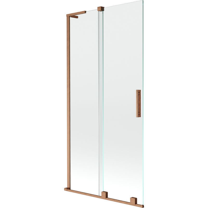 Mexen Velar L paravan de baie cu 2 uși glisante 90 x 150 cm, transparent, cupru periat - 896-090-003-01-65