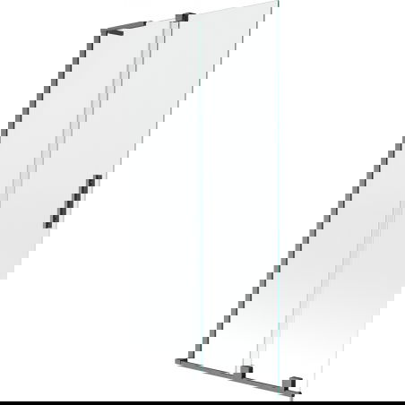Mexen Velar L paravan cadă cu 2 uși glisante 90 x 150 cm, transparent, gri armat periat - 896-090-003-01-66