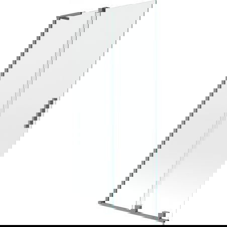 Mexen Velar L 2-részes tolóajtós kádparaván 90 x 150 cm, átlátszó, gun metal - 896-090-003-01-95