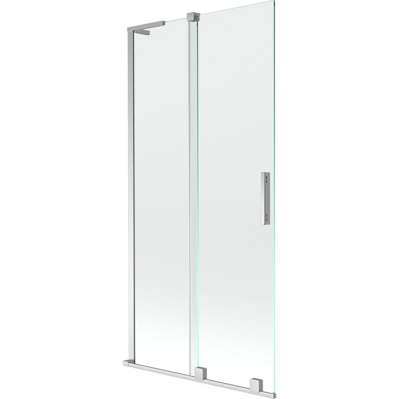 Mexen Velar L kádparaván 2-szárnyú toló 95 x 150 cm, átlátszó, króm - 896-095-003-01-01