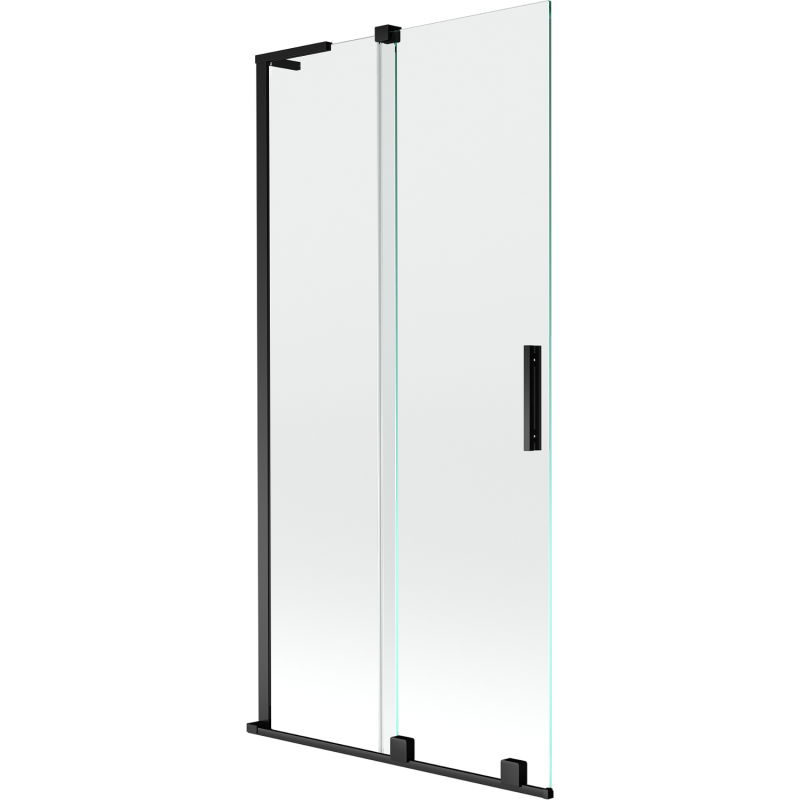 Mexen Velar L paravan de cadă 2-panouri glisante 95 x 150 cm, transparent, negru - 896-095-003-01-70