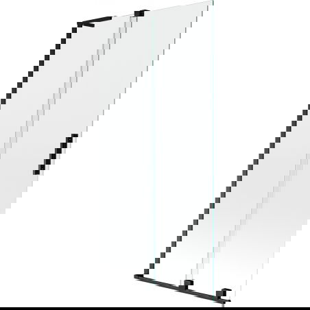 Mexen Velar L fürdőkádparaván, 2-szárnyú toló 95 x 150 cm, átlátszó, fekete - 896-095-003-01-70