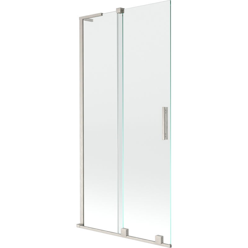 Mexen Velar L paravan de cadă cu 2 uși glisante 95 x 150 cm, transparent, nichel periat - 896-095-003-01-97