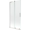 Mexen Velar L paravan de cadă cu 2 uși glisante 95 x 150 cm, transparent, nichel periat - 896-095-003-01-97