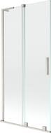 Mexen Velar L 2-szárnyú, toló zuhanyfal 95 x 150 cm, átlátszó, csiszolt nikkel - 896-095-003-01-97