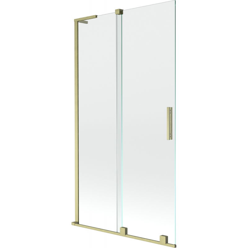 Mexen Velar L paravan de baie cu 2 aripi glisante 100 x 150 cm, transparent, auriu periat - 896-100-003-01-55