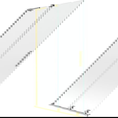 Mexen Velar L 2-szárnyú toló fürdőszobai paraván 100 x 150 cm, átlátszó, arany kefélt - 896-100-003-01-55