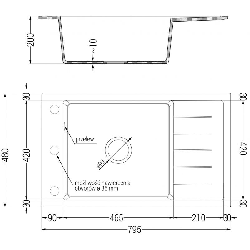 Mexen Elias chiuvetă de granit 1-cameră cu scurgător și baterie de bucătărie Flora, metal negru/argintiu - 6511-73-670401-00