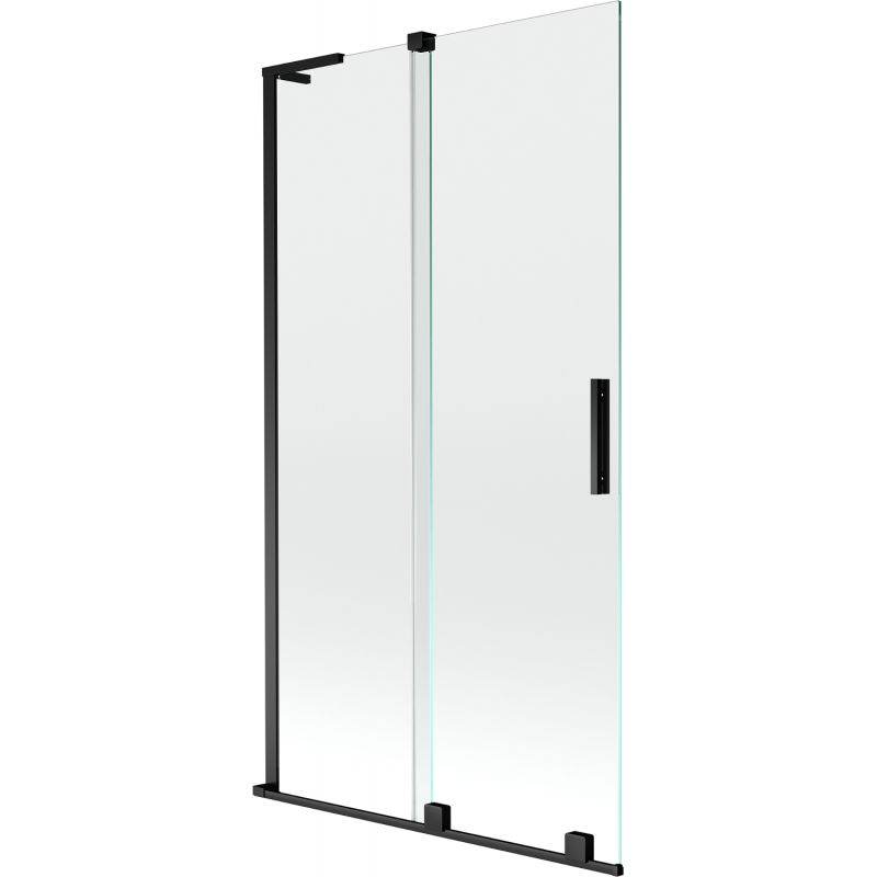 Mexen Velar L 2-szárnyas toló zuhanyfal 100 x 150 cm, átlátszó, fekete - 896-100-003-01-70