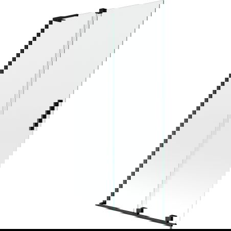 Mexen Velar L perete cadă cu 2 uși glisante 100 x 150 cm, transparent, negru - 896-100-003-01-70