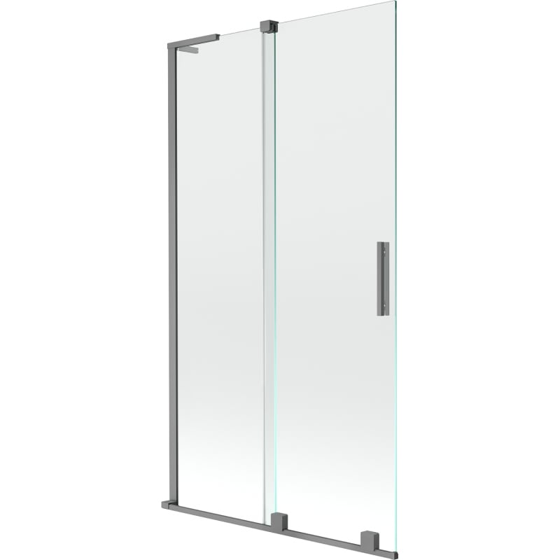 Mexen Velar L paravan cadă 2-ulițe glisant 100 x 150 cm, transparent, gun metal - 896-100-003-01-95
