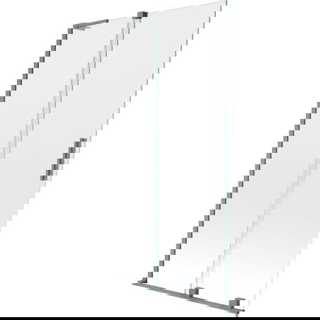 Mexen Velar L 2 szárnyú, eltolható fürdőszobai paraván 100 x 150 cm, átlátszó, gun metal - 896-100-003-01-95